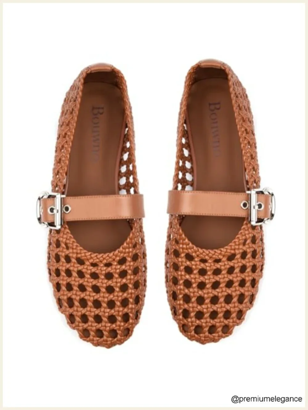 Woven Mesh Ballet Flats Mary Jane Round Toe Buckle Strap Comfortable Casual